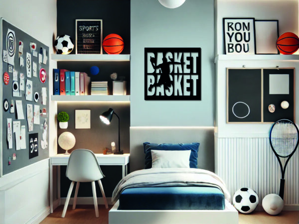 Tableau décoratif Basket-ball - noir