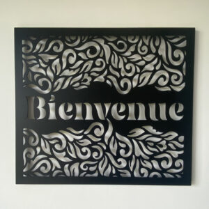 Tableau décoratif Bienvenue – noir