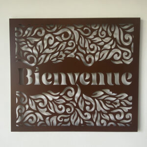 Tableau décoratif Bienvenue – rouille