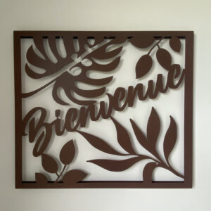Tableau décoratif Bienvenue Diag – rouille