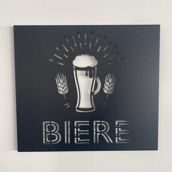 Tableau décoratif bière - noir