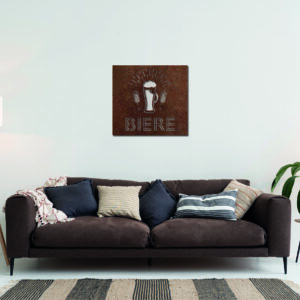 Tableau décoratif bière – rouille
