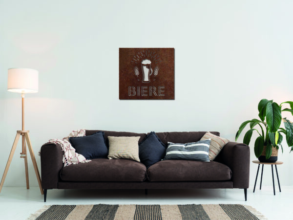 Tableau décoratif bière - rouille