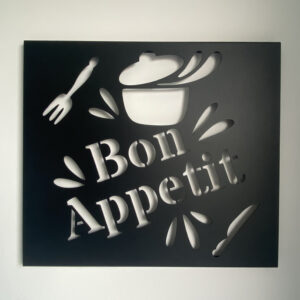 Tableau décoratif Bon appétit – noir