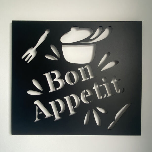 Tableau décoratif Bon appétit - noir