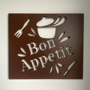 Tableau décoratif Bon appétit – rouille