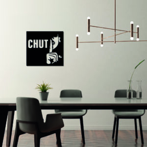 Tableau décoratif Chut – noir