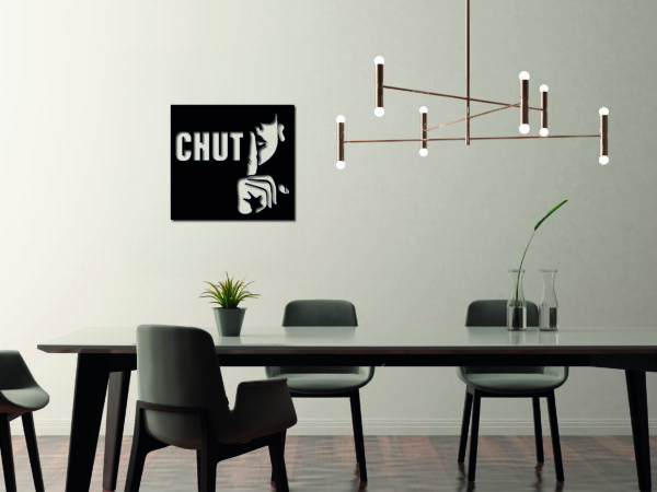 Tableau décoratif Chut - noir – Image 2