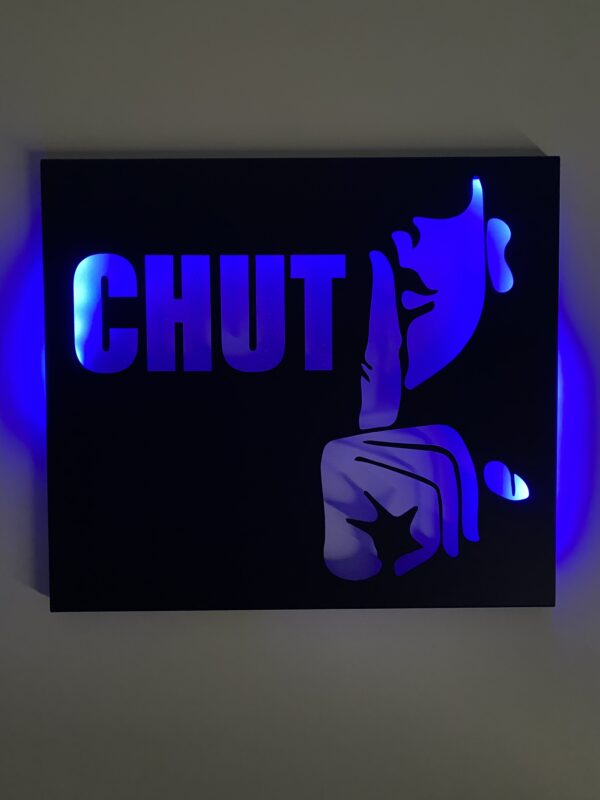 Tableau décoratif Chut - noir – Image 3