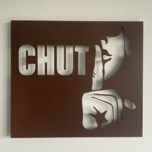 Tableau décoratif Chut – rouille