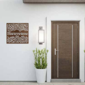 Tableau décoratif Bienvenue – rouille