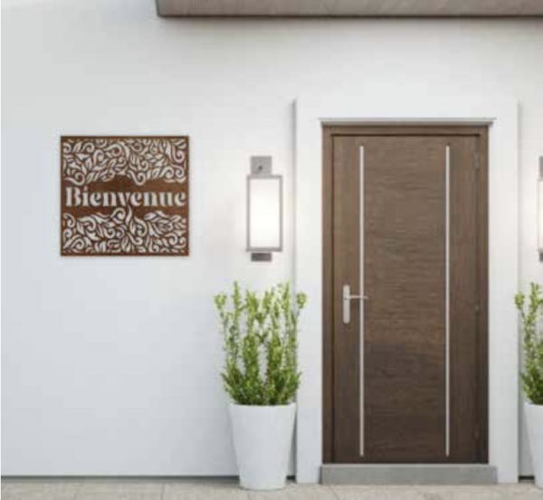Tableau décoratif Bienvenue - rouille