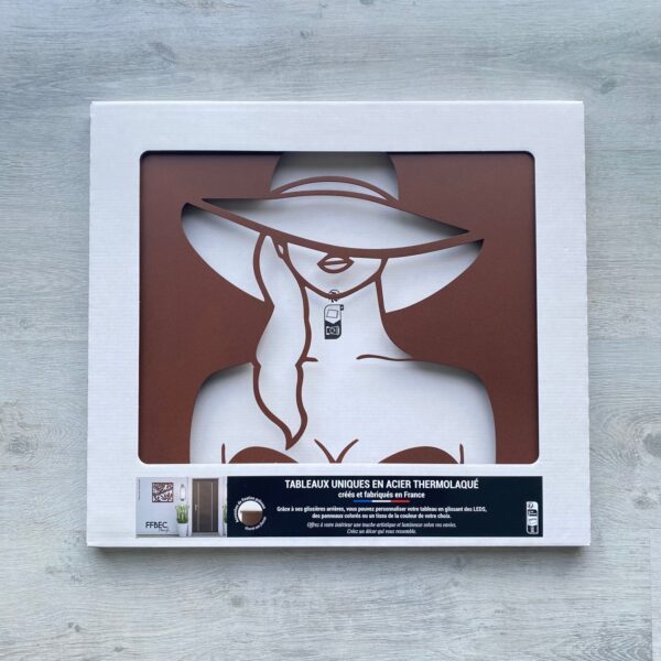 Tableau décoratif Dame au chapeau - rouille – Image 4