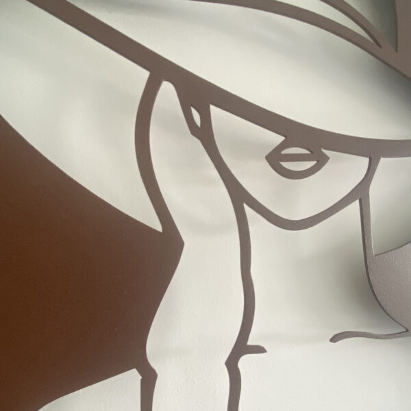 Tableau décoratif Dame au chapeau - rouille – Image 5