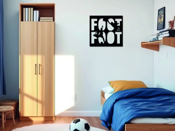 Tableau décoratif Foot - noir