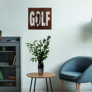 Tableau décoratif Golf – rouille