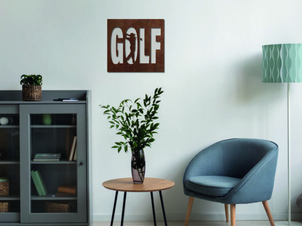 Tableau décoratif Golf - rouille