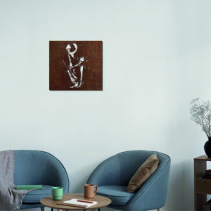 Tableau décoratif Trompettiste – rouille
