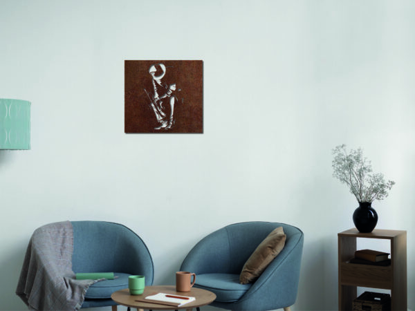 Tableau décoratif Trompettiste - rouille – Image 2