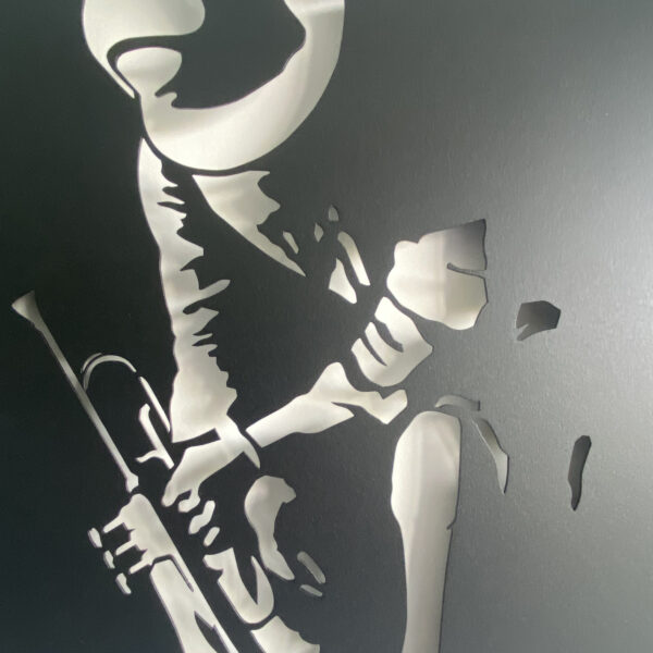 Tableau décoratif Trompettiste - noir – Image 5
