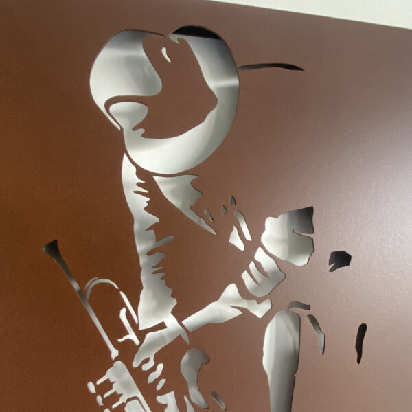 Tableau décoratif Trompettiste - rouille – Image 5
