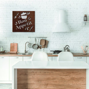Tableau décoratif Bon appétit – rouille